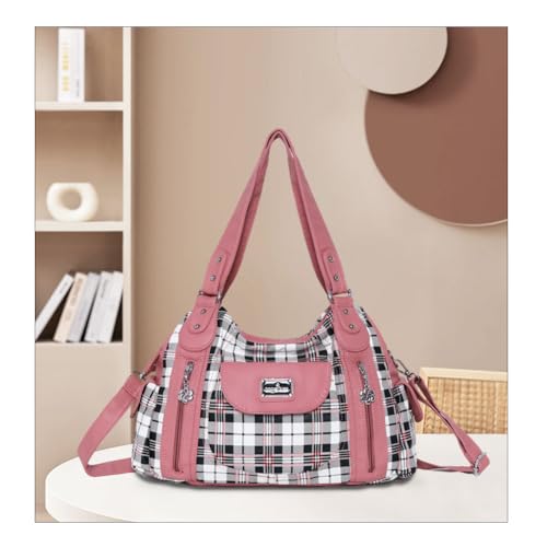 Image of Angel Kiss Purses for Women, Large Shoulder Bag Hobo Tote Purse Mutipocket Faux Leather Satchel Hobo Purse