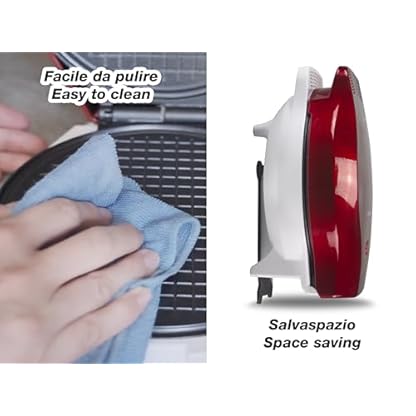 BEPER P101CUD002 Elektrisches Waffeleisen, 1000 W, Waffeleisen für Kegel 18 cm, wärmeisolierender Griff, Kegel-Zubehör inklusive, Weiß/Rot – Bild 6