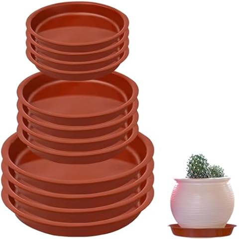 CocCCoon 12 PCS Plastic Plant Saucers Set Cover