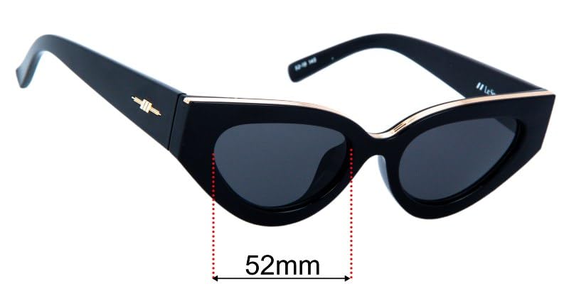 Sunglass Fix Replacement Sunglass Lenses Compatible for Le Specs Aphrodite Alt Fit 52mm (Photochromatic SFx Edge Brown Pair)