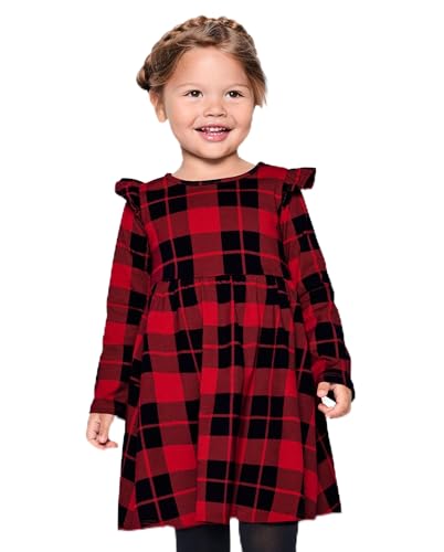 Amazon.com: The Children's Place,Baby-Girls,and Toddler Long Sleeve Casual  Dresses,Black Red Flutter,6 Months,9 Months: Clothing, Shoes & Jewelry