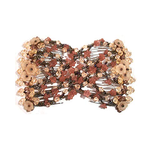 Ruihfas 6Pcs Magic Easy Combs For Women Hair Bun Maker Accessories, Elastic Beaded Double Hair Clips Combs For Hair Styling Or Hair Decoration #TOP2