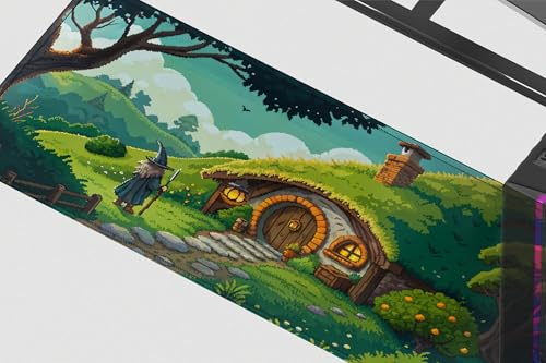 Image of LOTR Premium Desk Mat | Anti-Skid | Anti-Slip | 90 x 42 cm | Laptop Mat for Work from Home /Office /Gaming- Extended Mouse pad and Keyboard Desk mat