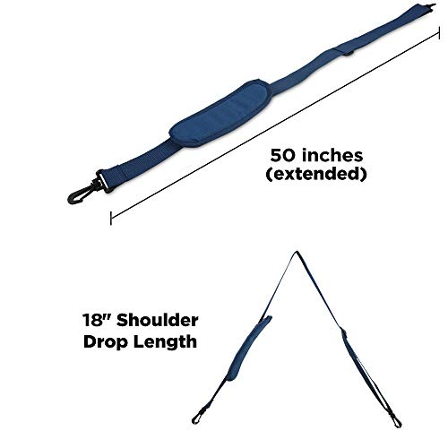 DALIX Premium Replacement Strap With Pad Laptop Travel Duffle Bag In Navy Blue