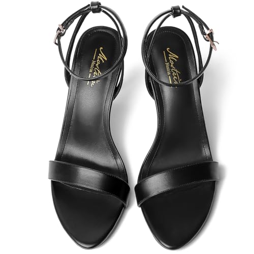 Mostrin Heels for Women Strappy Lace Up Ankle Strap Heels Pointed Open Toe Stiletto High Heeled Sandals for Prom, Party, Daily4