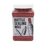 Blended Waxes, Inc. Bottle Sealing Wax, Premium Pastille Wax Seal Beads for Wine, Beer, and Liquor Bottle Closure, Seals Between 25-30 Bottles, 1 lb, Bright Red