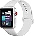 Blaspins For Apple Watch Bands 41mm 40mm 38mm, Soft Silicone Sport Wristbands Replacement Strap with Classic Clasp for iWatch Series SE 7 6 5 4 3 2 1 for Women Men 38/40/41mm - (White)