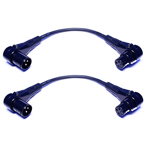 Câble extension XLR 3 broches coudé femelle mâle CNCESS CESS-039 lot de 2 pour micro