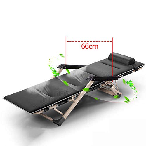 Chaise de plage inclinable pliable verte contre la chaleur avec coton 3D - 4