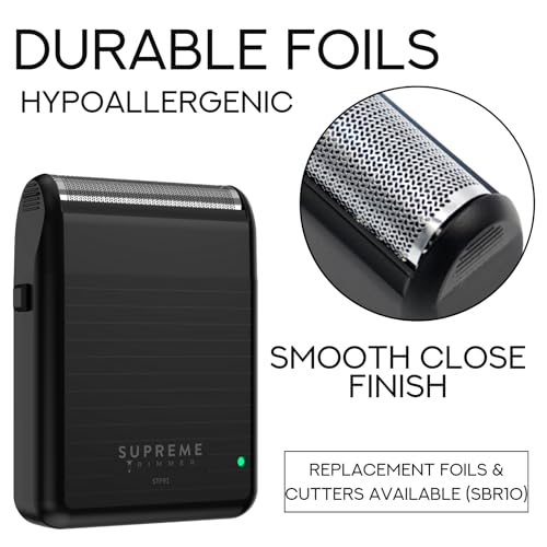 Image of Supreme Trimmer 2-in-One Vader Lite + Solo Lite Foil Shaver Kit | Barber, at Home or Travel Hair Cutting Kit | Black