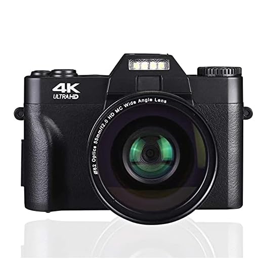 Câmera digital Full HD 4K 48MP Câmera compacta, tela ultra-clara de 3,0 polegadas e câmera de vídeo digital com zoom digital de 16x para fotografia para iniciantes-Black