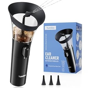 Yumika Ear Wax Removal Kit – Manual Ear Cleaner with Powerful Water Flow for Deep Clean & Soft Silicone Tip