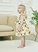 Renotemy Baby Girl Dresses 12-18 Months Boho Summer Outfits Yellow Sunflower Sundress 1 Year Old Girl Clothes Princess Birthday Party Vintage Dresses 12-18 Month Girl Clothes