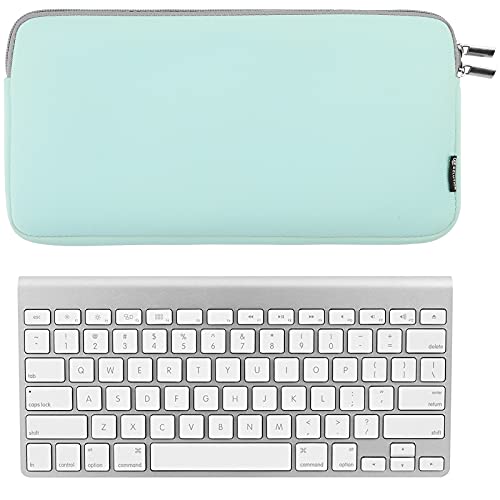 Case Star Neoprene Keyboard Sleeve Case Bag Zipper Sleeve For Apple Bluetooth Wireless Keyboard A1314 / Magic Keyboard A1644 Turquoise Blue Color #TOP1