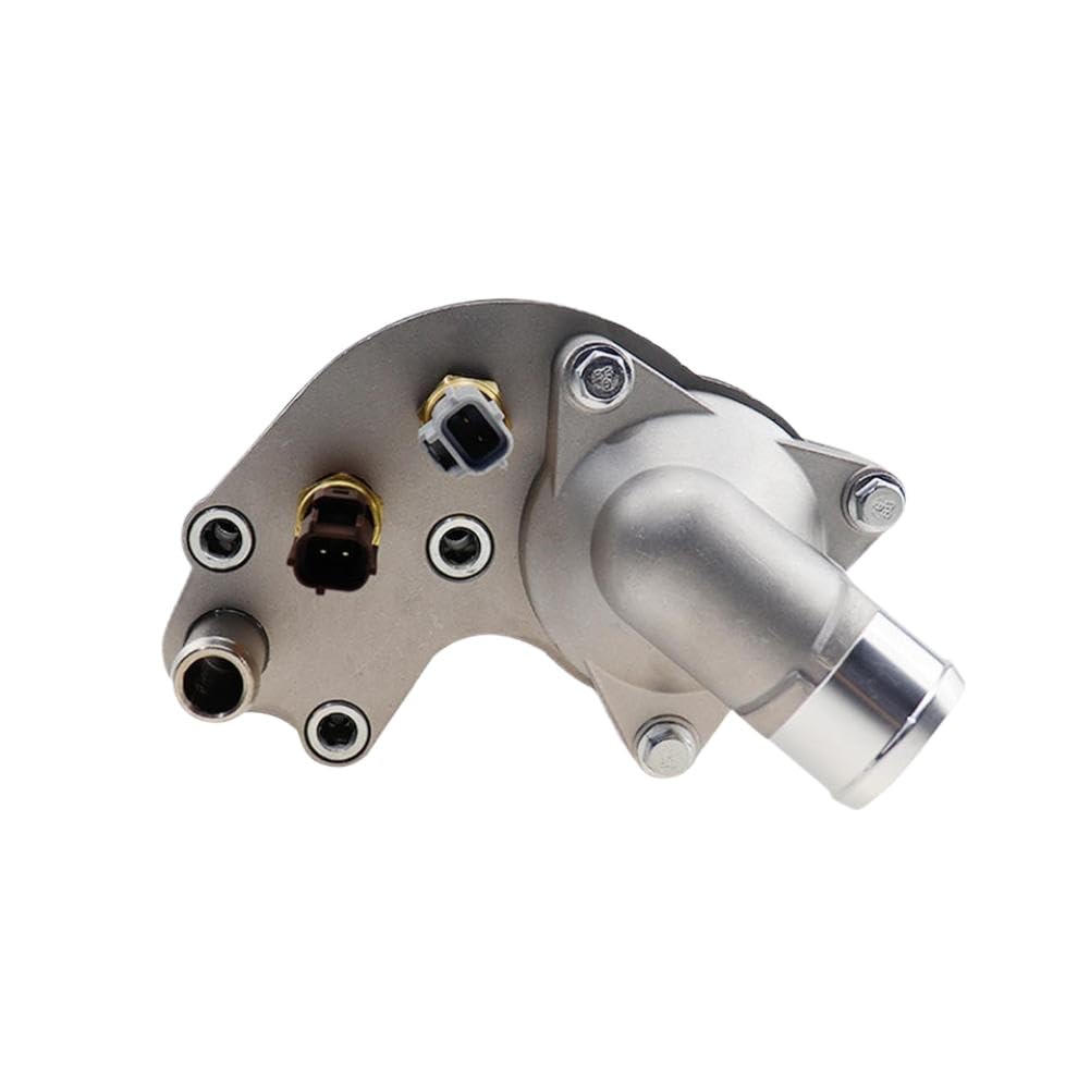 Dkiuygwz Onecolor Aluminum Thermostat Housing Cover Engine Coolant Water Flange Outlet Compatible With 2002–2010 Explorer Mountaineer 2L2z8575aa