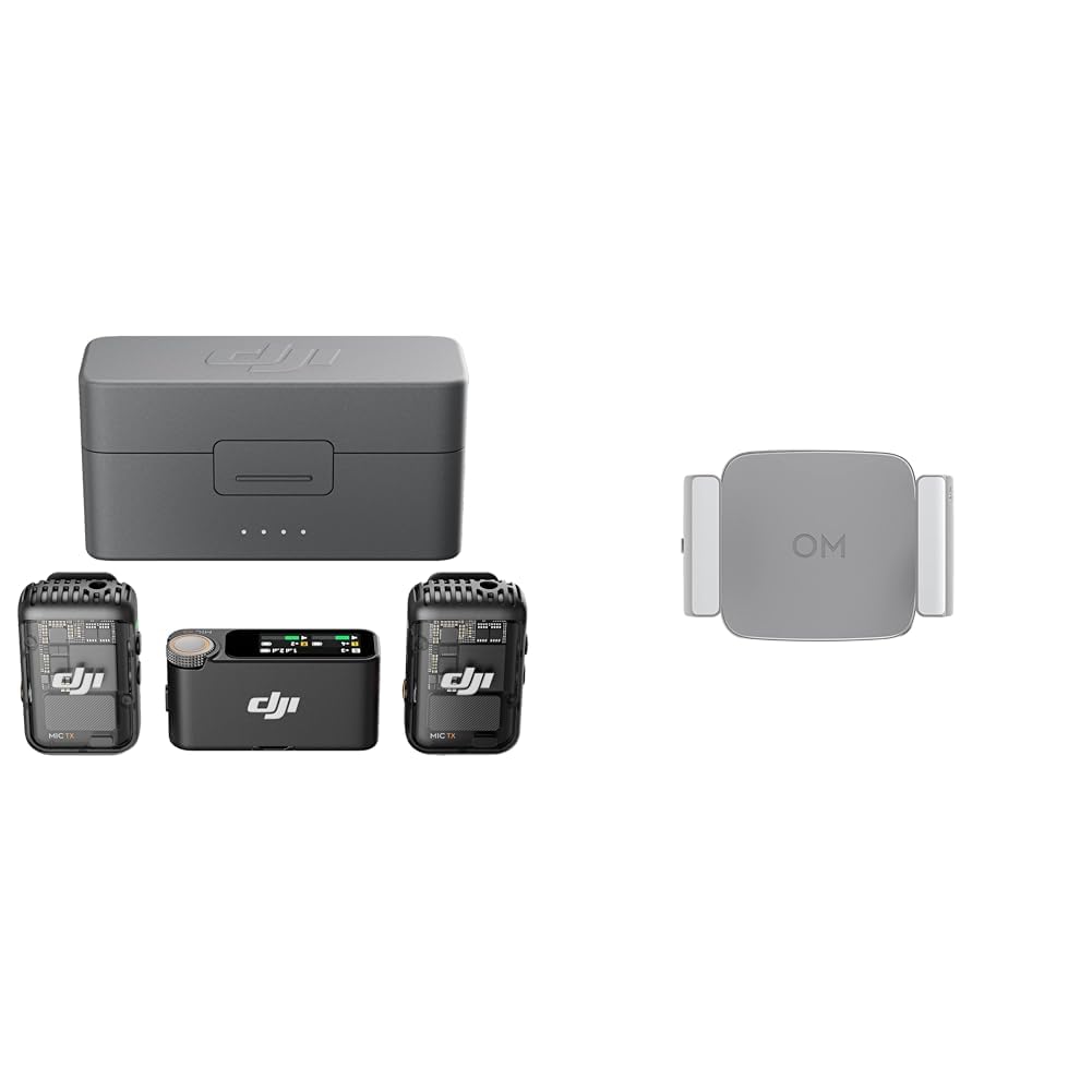 microfono wireless dji 2 tx 1 rx con caricatore