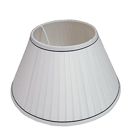 KAYKRAFT 14" Pleated Ceiling Table Lamp Shade - White Cover