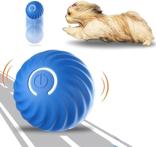 URITIS 56mm TPU Juguete Interactivo para Perros, Pelota eléctrica Inteligente para Perros, Resistente al Desgaste y a Las mordeduras, Juguete para pasear Perros, a Prueba de manipulaciones