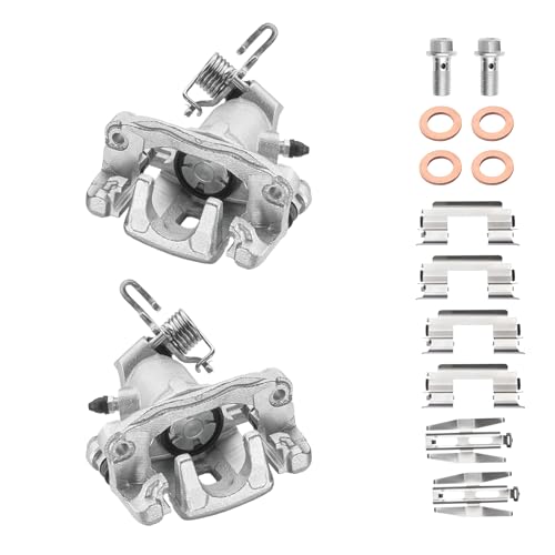 Image of BDFHYK 19-B2854 19-B2855 Rear Disc Brake Caliper Assembly Compatible with Hyundai Elantra 2001-2004 2.0L L4 /Tiburon 2003-2004 2.0L L4 2.7L V6, for Kia Spectra 2004-2005 Spectra5 2005 2.0L L4, GAS 2pcs