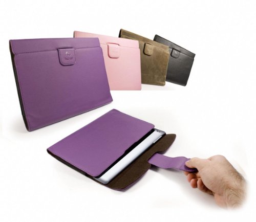 Tuff-Luv H7_24 - Funda Pull-Tab de polipiel para Sony S1 & Xperia S Tablet, color morado