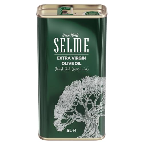 Selme Extra Virgin Olive Oil 5 Liter | Turkish Olive Oil | Rich Aroma & Smooth Taste | Since 1948 | Zeytinyagi | Ideal for Cooking Salad & Dressing | زيت زيتون بكر ممتاز