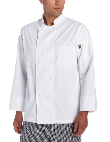 Dickies Men's Stephano Classic Chef Coat, White, X-Large