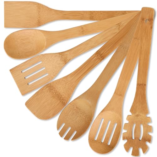Fei-YEE 7-Piece Bamboo Utensil Set