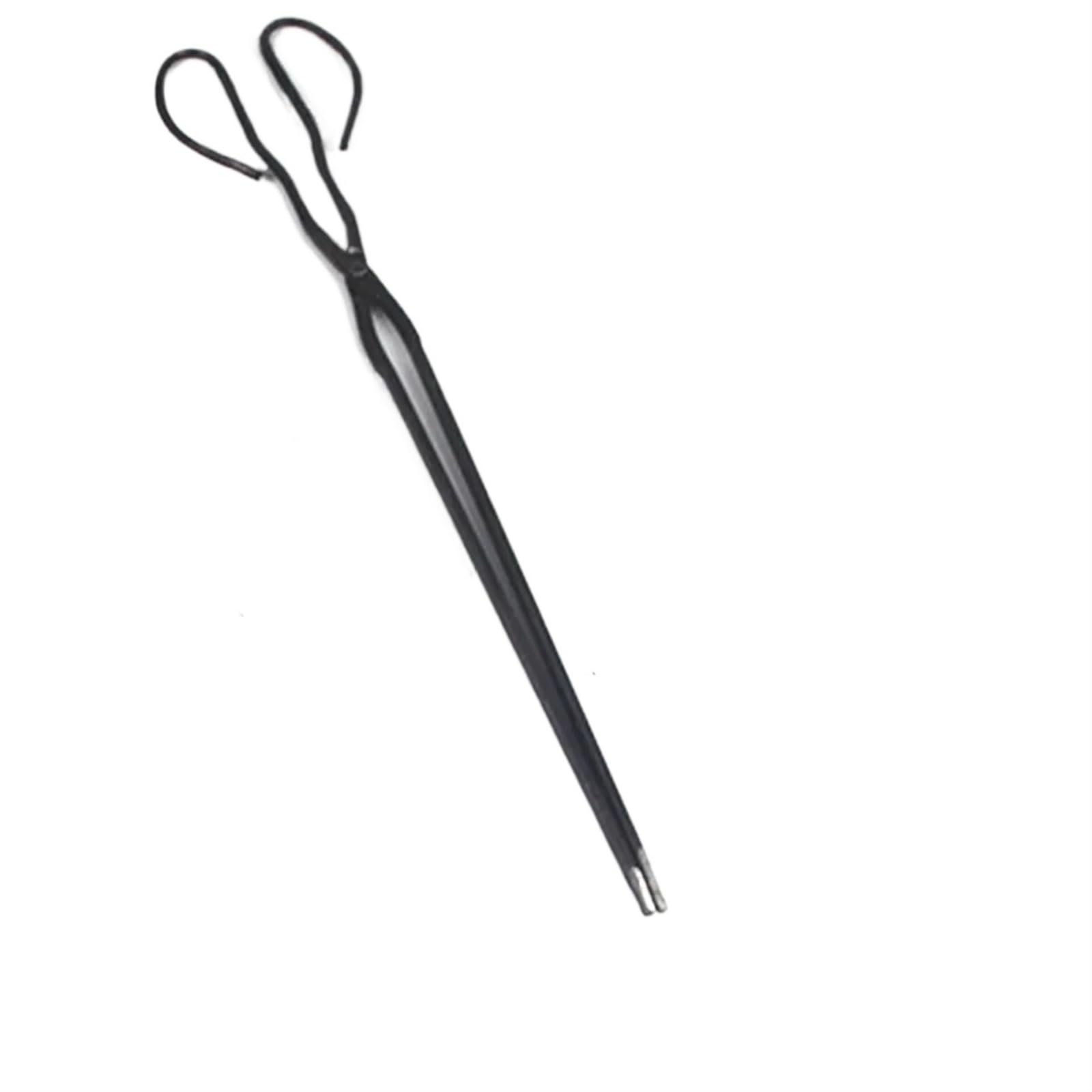 Feuerstellenzange BBQ Home Feuerzange mit langem Griff, flach, Müllsammler, Handeisenzange, Reinigungsordner, Grill, Holzkohleklemme Camping(50cm)