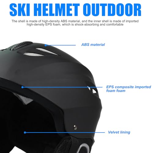 Casco de esquí de nieve unisex ajustable con almohadilla de protección 2