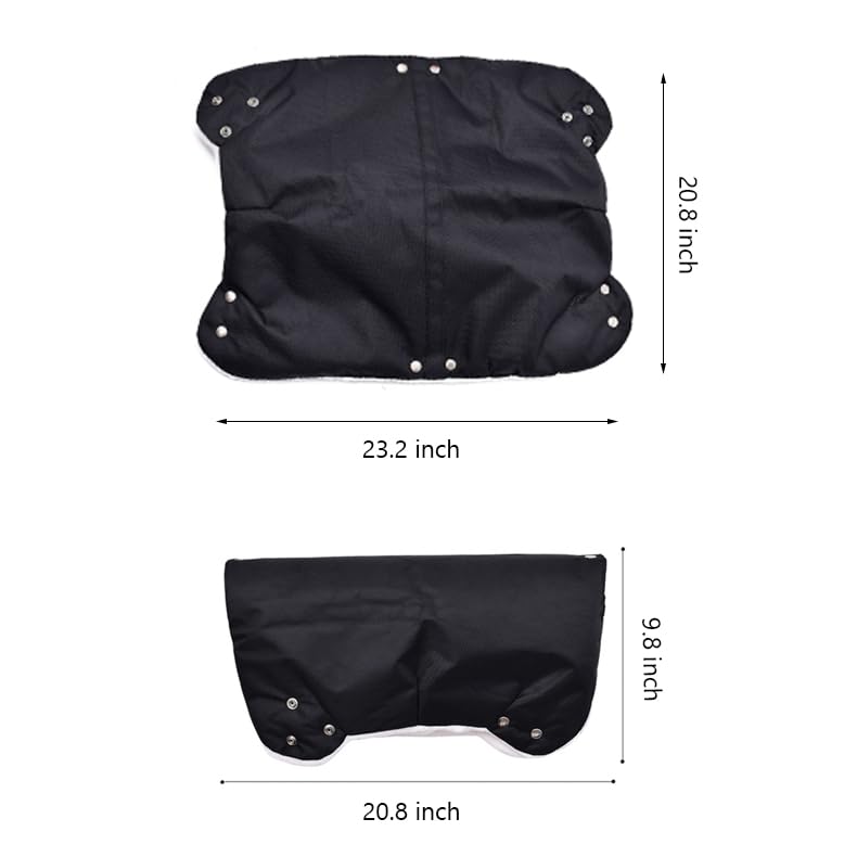 Image of Miliocry Stroller Warmmuffs, Extra Thick Stroller Hand Muff Warm Gloves, Anti-Freeze Windproof Pushchair Mittens, Plush Lined Hand Warmer Muff, Winter Baby Stroller Accessories for Pushchair, Pram