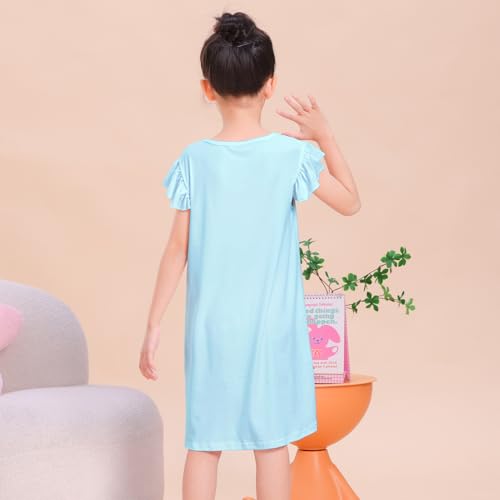 ICOSY Girls Nightgowns Toddler Girls Pajamas Flutter Sleeve Princess Nightgown Clothes for Girl Casual Dress3