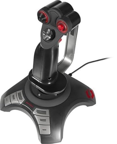 Speedlink PHANTOM HAWK Flight Stick - Joystick para PC/ordenador, controlador para juegos de simulador, USB, negro