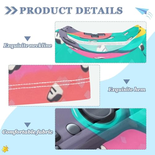 Kids Swimsuit Video Game Colorful Play Sunscreen T-Shirts Swimwear Sets UPF 50+3