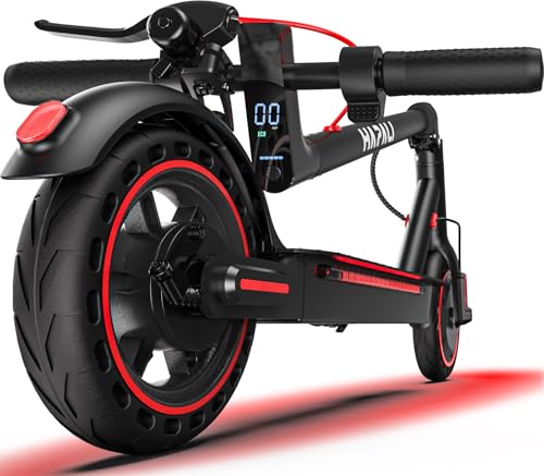 Electric Scooter Adults, Up to 21 MPH, Folding E-Scooter Built-in Side Lights, 36V 7.5Ah Battery, 550W Motor