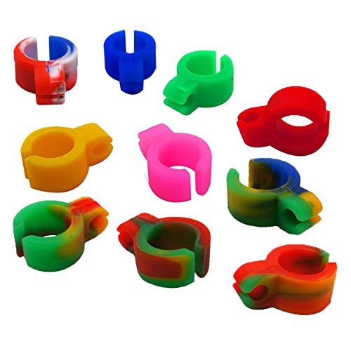 Shuny 10 Pezzi Anello di Sigaretta, Anello di Silicone per Sigaretta per Lettori di Console, Musicisti, autisti e Tutti i Fumatori proteggendo Il Dito, Fumatori Anello per Aiuto Durante Il Gaming