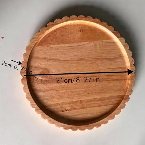 Plateau en bois de 21 cm pour bougies et decoration de table basse - 6