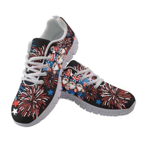 Image of GIFTPUZZ Mens Lace Up Athletic Trainers Running Sneakers Wedge Breathable Gym Lightweight Sports Tennis Shoes