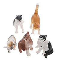 Amazon.co.jp: Milisten 5個 猫 装飾品 猫 フィギュア 猫