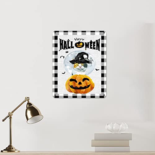 Décorations d'Halloween rigides et résistantes à l'eau en métal 30x40cm