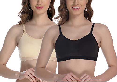 Image of FIMS - Fashion is my style Women Cotton Sports Bra for Gym, Yoga, Running Bra for Girls, Racer Back, Full Coverage, Multicolor, Cup B, See Main Image to Check How Many Bra You Will Get