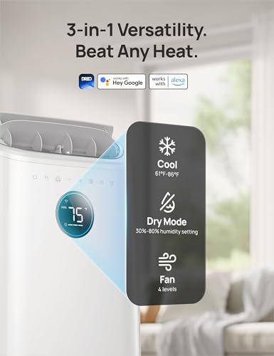 Dreo Portable AC Controls and App