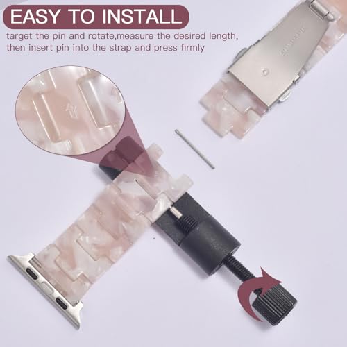 Image of CRIS-BAND Resin Bands Compatible with Apple Watch Series 11 /10 /9 /8 /7 Bands 46mm 45mm 44mm 42mm 41mm 40mm for Women, Strap for iWatch Ultra 3 /2 49mm Series 6 /5 /4 /3 /2 /1 /SE3 Slim Bracelet Wristband