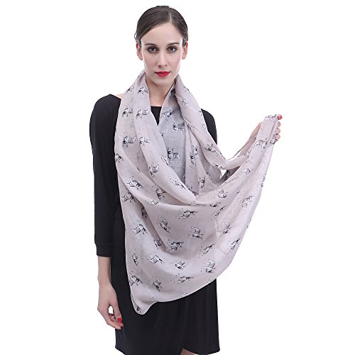 Lina & Lily Sciarpa ad Anello con stampa Cani