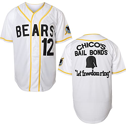 MESOSPERO Jersey de Béisbol Bad News Bears 3 Kelly Leak Blanco Talla X-Large miniatura 1