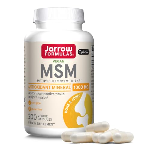 Jarrow MSM Capsules, 1,000 mg, Joint Health, 200 Capsules - image 1