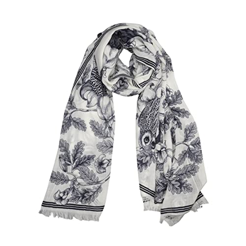 INOUI EDITIONS イヌイエディションズ ウォッシャブルウール100％ 100cm×190cm ストール スカーフ100 (ARCHIMEDE, WHITE)