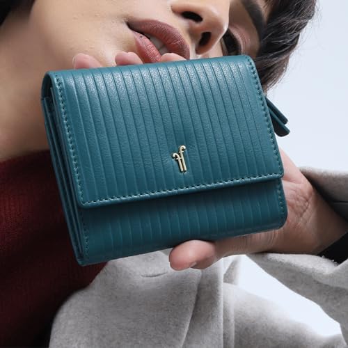 Forest & Firth Pasque Wallet, Full Grain Nappa Leather, RFID Blocking Wallet, 7 Card Slots, Coin Compartment, Gift Box (Luxe Teal) - Image 7