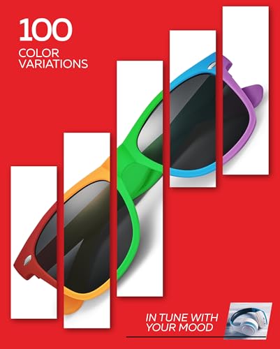Image of Retro Rewind Polarized Sunglasses for Women Men - UV400 Classic Square Vintage Shades Trendy Unisex Sun Glasses
