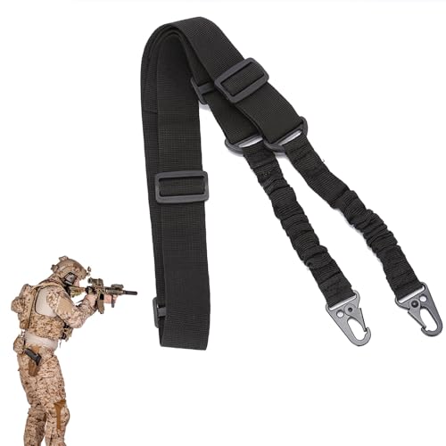 Cinghie per Fucile,Cinghia Fucile,Cinghia per Fucile da Caccia,Bretella per Fucile da Caccia,Cinghie per Fucile 2 Punti,Regolabile Antiscivolo Cinghia Tracolla per Fucile,Airsoft