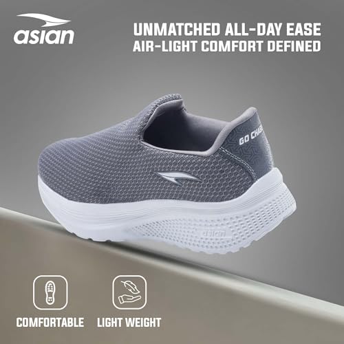 Image of ASIAN Wonderwalk-03 Men's Walking Shoes | Breathable Knit Mesh Upper, Lightweight Sole & Easy Slip-On Comfort